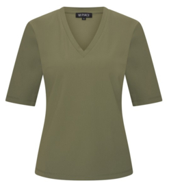 MI PIACE t-shirt v-hals olive MP202271