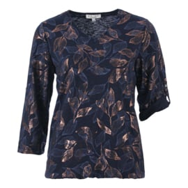 ENJOY. blouson 3/4 mouw bloemprint indigo 472149