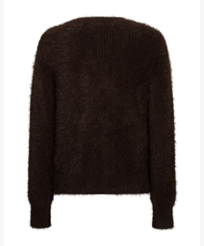 RED BUTTON. cardigan Fuzzy espresso SRB5115