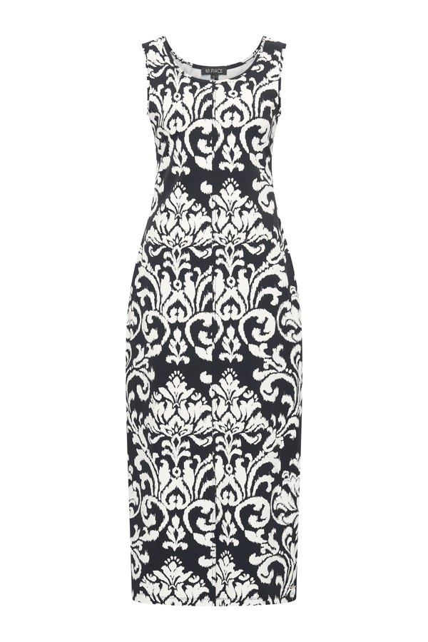 MI PIACE singlet dress ornament print black - offwhite MP202278