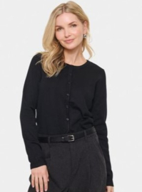 SAINT TROPEZ MilaSZ R-Neck Cardigan black 30500005