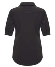 MI PIACE travelstof blouse pofmouw black MP202270