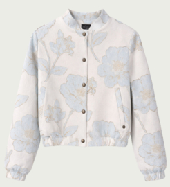 Elvira bomber Lesley blue flowers E2 26-039