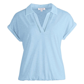ENJOY blouson polokraag ajour blauw 183032