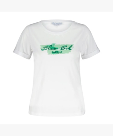 RED BUTTON TEE TEMMY AQUAREL PRINT summer green