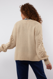 C&S The Label vest Acy cardigan sand 25VJC06