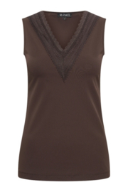 MI PIACE top Lace espresso met kant MP202254