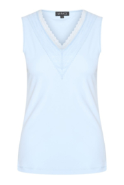 MI PIACE  top light blue met kant MP202254