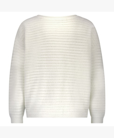 RED BUTTON Fuzzy Ajour sweater ecru SRB4651