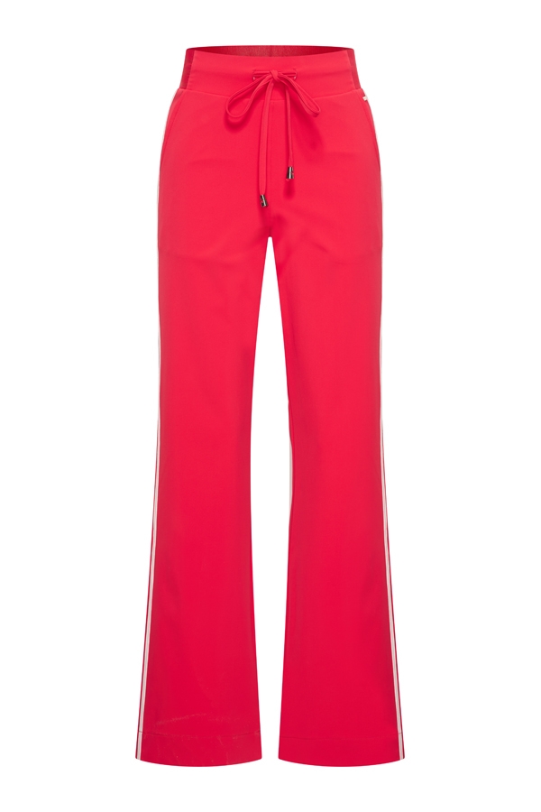 MI PIACE trouser straight binding red - off-white MP202617