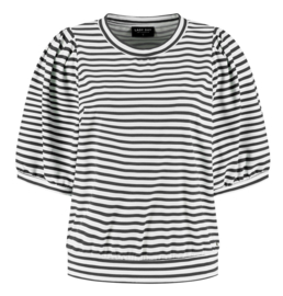 LADY DAY top Amie structure white-black L24.580.3330