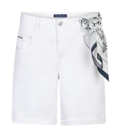 RED BUTTON relax short jog colour white & scarf SRB4930