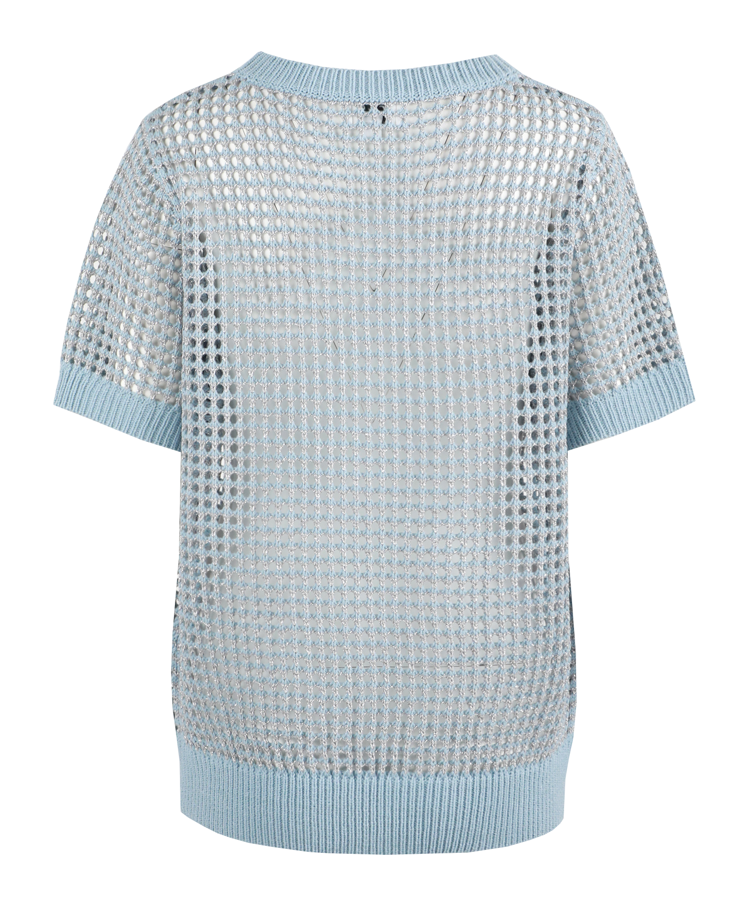 C&S The Label Annabelle knit top stone blue - silver 25NOC10