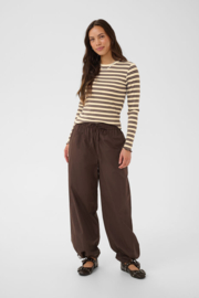 SAINT TROPEZ blouse chocolate brown ice stripe brown 30515730