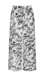 C&S The Label Malta pants cream-black 25ZFOC07
