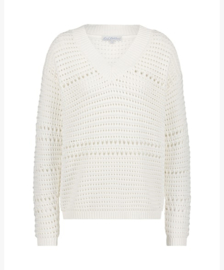 RED BUTTON luchtige trui Fay ajour offwhite SRB4553