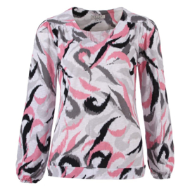 ENJOY SALEREK top v-hals allover print pink 473102