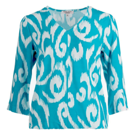 ENJOY blouson driekwart mw allover print aqua