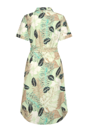 MI PIACE dress short sleeves botanical print pistachio 202079