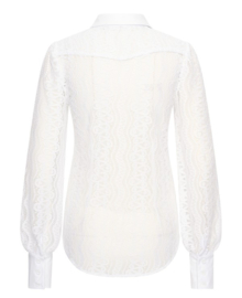 MI PIACE travelstof blouse kant white MP202352