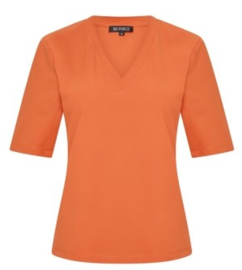 MI PIACE t-shirt v-hals orange MP202271