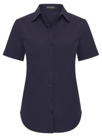 MI PIACE travelstof blouse korte mouw dark blue MP202031