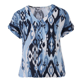 ENJOY blouson v-hals allover print jeans 156417