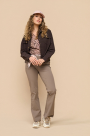 MI PIACE t-shirt v-hals espresso twilight twigs print MP202271TTPT