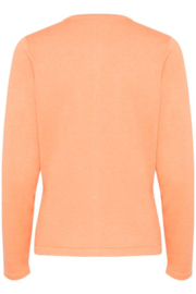 SAINT TROPEZ MilaSZ R-Neck Cardigan orange melange 30500005