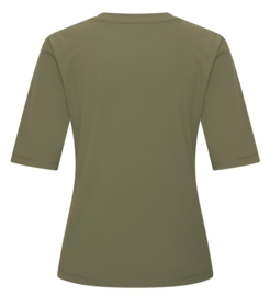 MI PIACE t-shirt v-hals olive MP202271