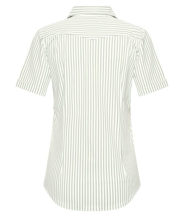 MI PIACE streepblouse korte mouw lilypad - offwhite MP202031