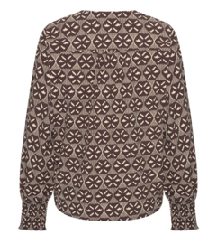 MI PIACE. top knotted harvest lkat print espresso MP202898HIPT