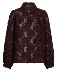 Red Button. blouse Fringes burgundy SRB5010