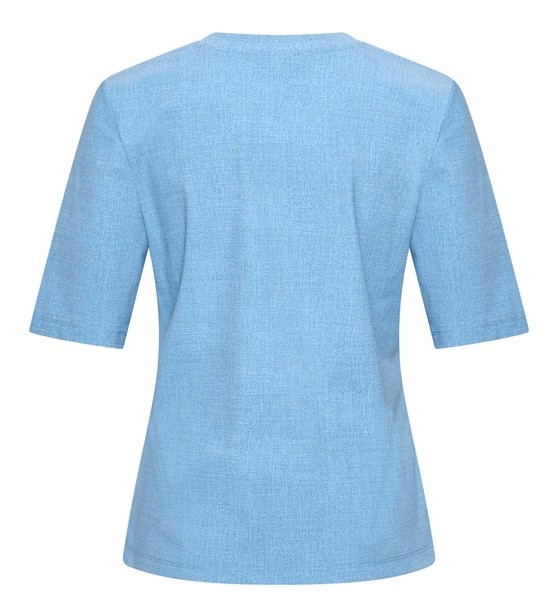 MI PIACE t-shirt v-hals denim print MP202271DMPT