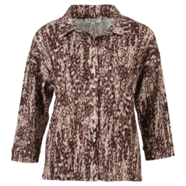 ENJOY. blouse 7/8 mw dierenprint bruin 183647