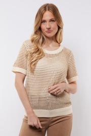 C&S The Label Annabelle knit top wool white-light gold 25NOC10