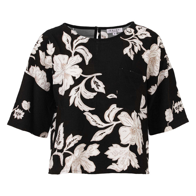 ENJOY top allover print zwart 503102