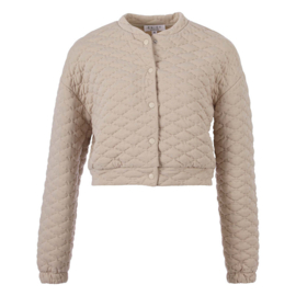 ENJOY bomber jasje diamant jacquard zand 412044