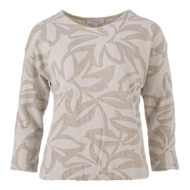 ENJOY SALEREK blouson 3/4 mouw jaquard zand 167485