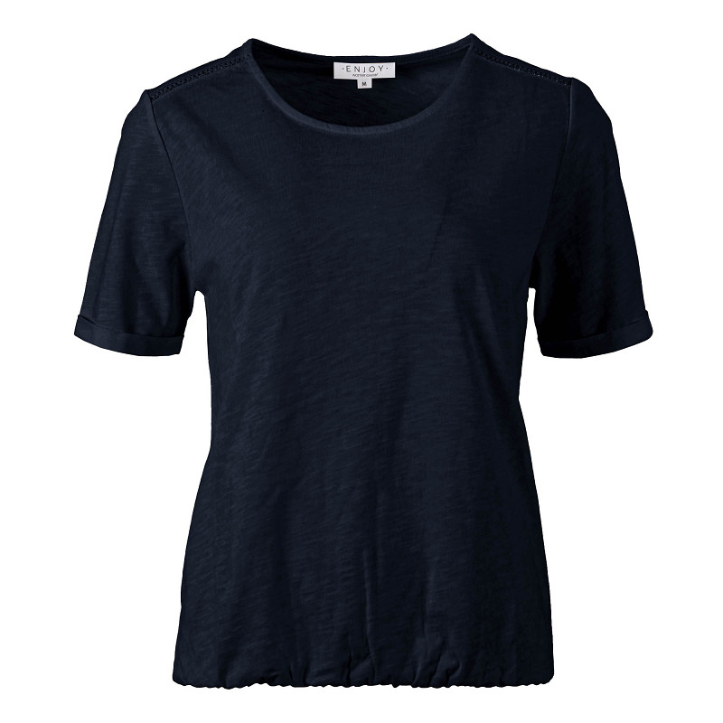 ENJOY blouson top slub indigo 183036