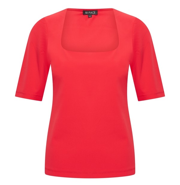 MI PIACE t-shirt square neck red MP202609
