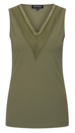 MI PIACE top Lace olive met kant MP202254