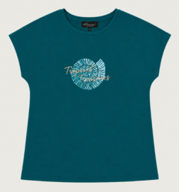 Elvira t-shirt Treasures petrol E3 26-017
