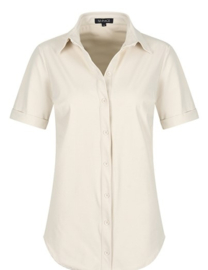 MI PIACE.. travelstof blouse korte mouw white MP202031.