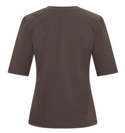 MI PIACE t-shirt v-hals espresso MP202271