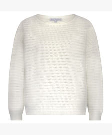 RED BUTTON Fuzzy Ajour sweater ecru SRB4651