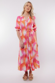 C&S The Label Amalfi dress super pink - color mix 25ZFXJ04