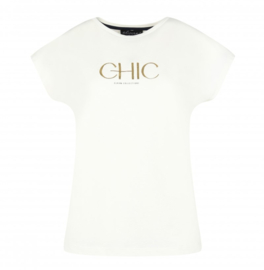 Elvira t-shirt ecru Chic E4 24-018