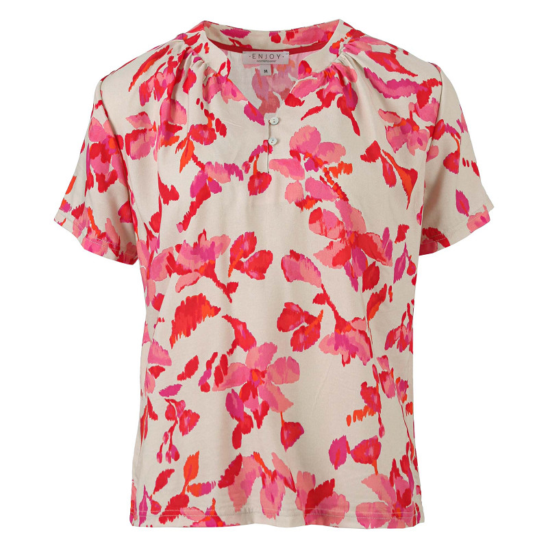 ENJOY blouse allover print rood 167765