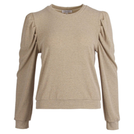 ENJOY top lange pofmouw lurex zand 166655